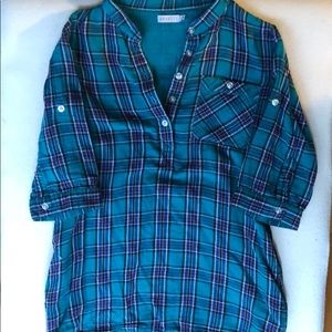 Urban Outfitters Plaid teal shirt!